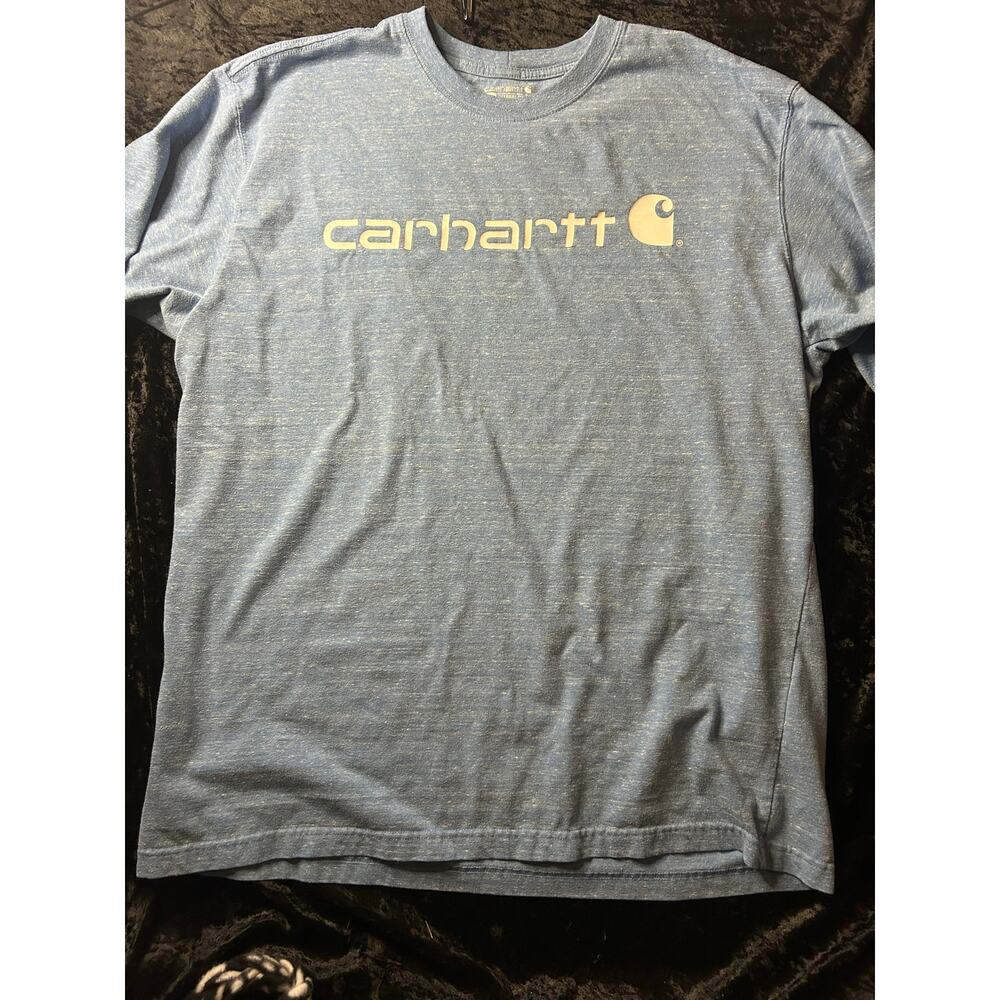 Carhartt Loose Fit Tshirt XL Gorpcore Workwear Heathered Blue